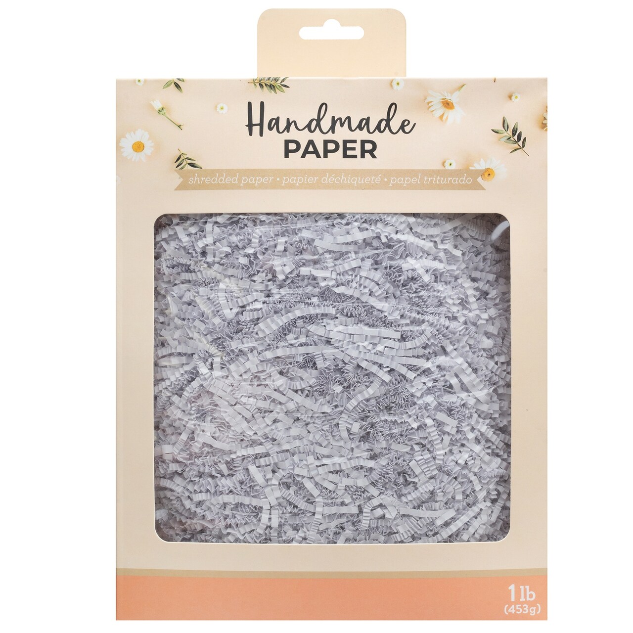 American Crafts Handmade Paper Shredded Paper 1lb-White